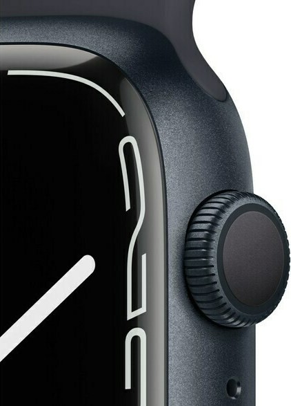 Apple Watch Series 7 Aluminium 45mm Αδιάβροχο με Παλμογράφο (Midnight) (MKN53TY/A)