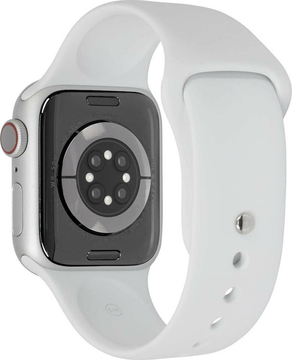 Apple Watch Series 6 Aluminium GPS + Cellular 44mm (Silver/White) MG2C3