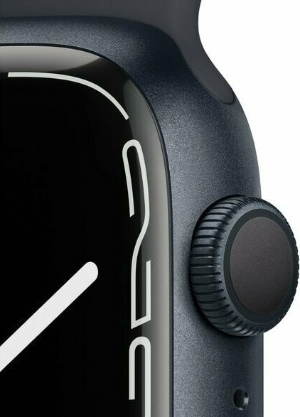Apple Watch Series 7 Aluminium 41mm Αδιάβροχο με Παλμογράφο (Midnight) (MKMX3GK/A)
