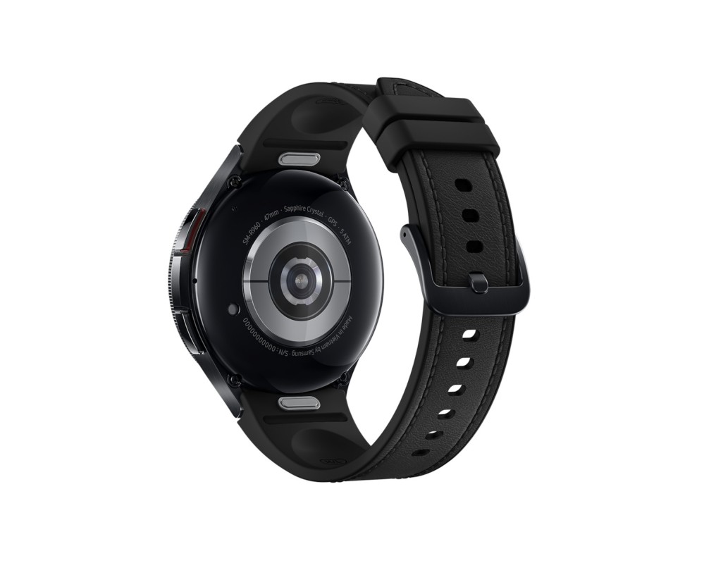 Samsung Galaxy Watch6 Classic Bluetooth Stainless Steel 47mm Αδιάβροχο με Παλμογράφο (Μαύρο)