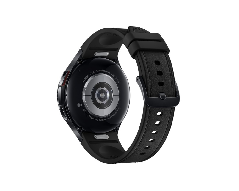 Samsung Galaxy Watch6 Classic Bluetooth Stainless Steel 47mm Αδιάβροχο με Παλμογράφο (Μαύρο)