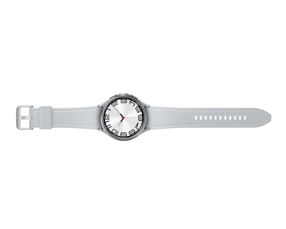 Samsung Galaxy Watch6 Classic Bluetooth Stainless Steel 47mm Αδιάβροχο με Παλμογράφο (Silver) SM-R960NZSADBT