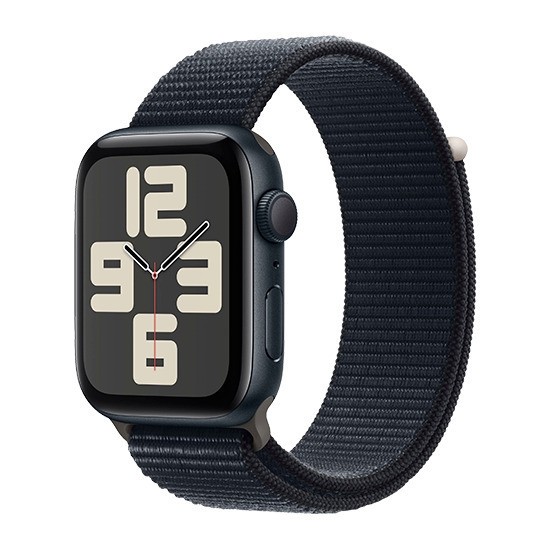 Apple Watch SE 2023 Aluminium 44mm Αδιάβροχο με Παλμογράφο (Midnight with Midnight Sport Loop) MREA3QR/A