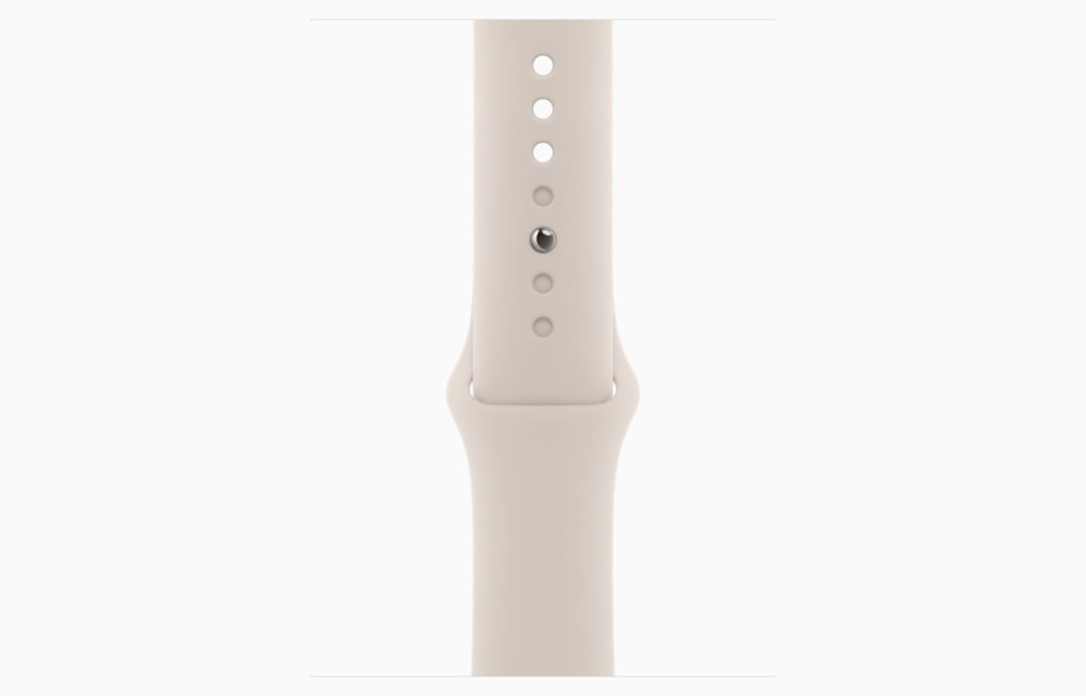 Apple Watch Series 9 Aluminium 45mm Αδιάβροχο με Παλμογράφο (Starlight με Starlight Sport Band (M/L)) (MR973QR/A)
