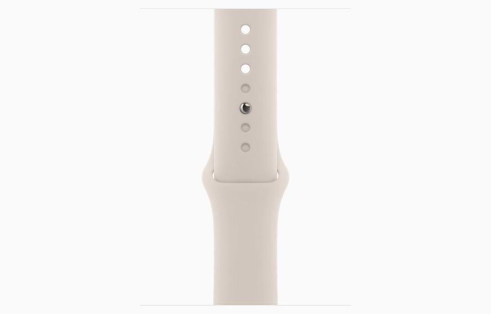 Apple Watch Series 9 Aluminium 45mm Αδιάβροχο με Παλμογράφο (Starlight με Starlight Sport Band (M/L)) (MR973QR/A)