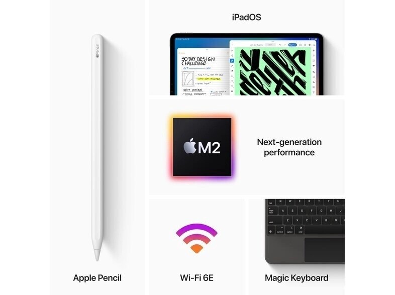 Apple iPad Pro 2022 11" με WiFi και Μνήμη 256GB Space Gray MNXF3RK/A