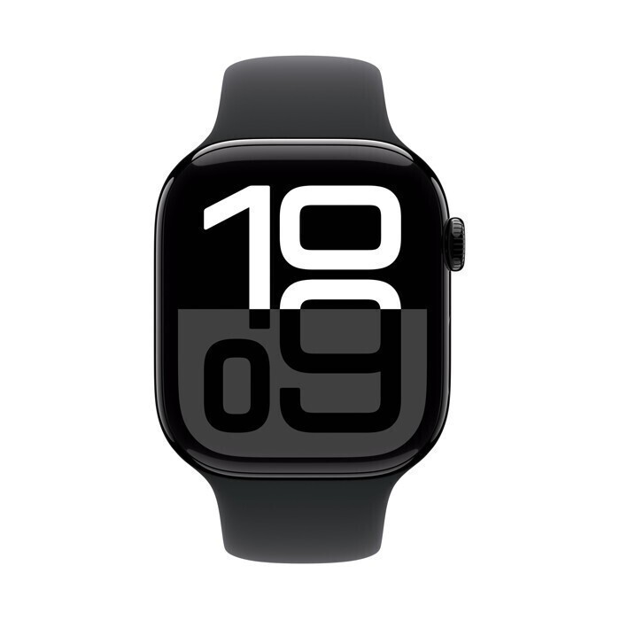 Apple Watch Series 10 46mm Jet Black με Black Sport Band (S/M) (ΕΓΓΥΗΣΗ ΑΝΤΙΠΡΟΣΩΠΕΙΑΣ)