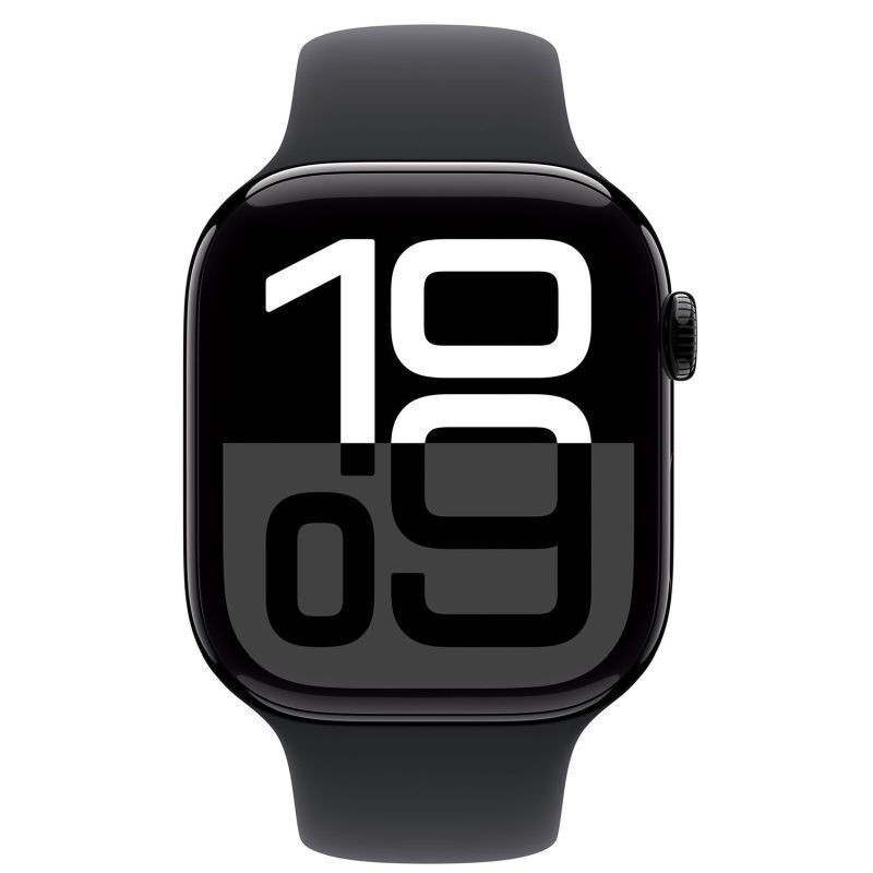 Apple Watch Series 10 42mm Jet Black με Black Sport Band (S/M) (ΕΓΓΥΗΣΗ ΑΝΤΙΠΡΟΣΩΠΕΙΑΣ)