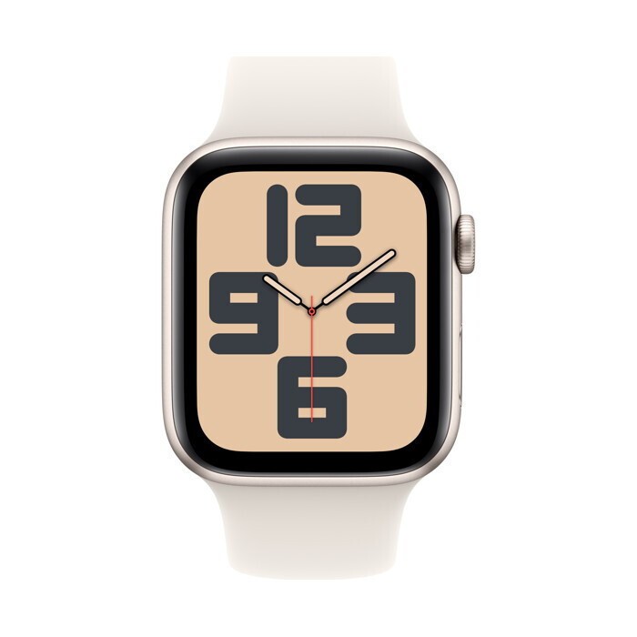 Apple Watch SE 2024 40mm Starlight με Starlight Sport Band (S/M)