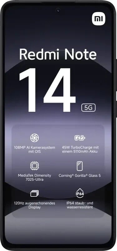 Xiaomi Redmi Note 14 5G Dual SIM (8GB/256GB) Midnight Black (ΕΓΓΥΗΣΗ ΑΝΤΙΠΡΟΣΩΠΕΙΑΣ)