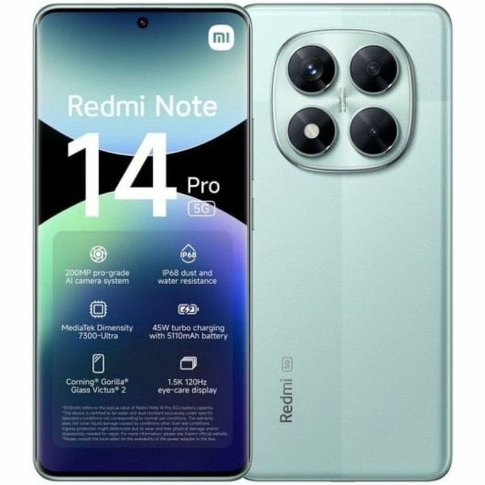 Xiaomi Redmi Note 14 Pro 5G Dual SIM (12GB/512GB) Coral Green (ΕΓΓΥΗΣΗ ΑΝΤΙΠΡΟΣΩΠΕΙΑΣ)