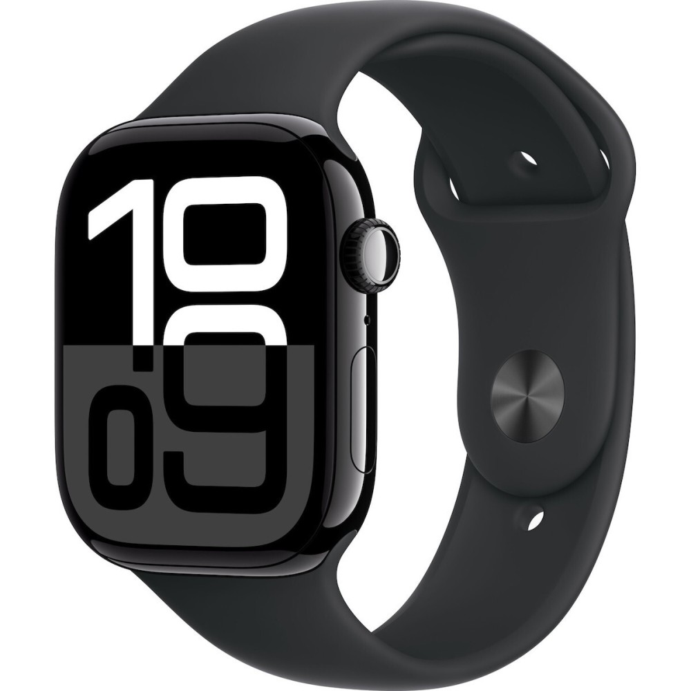 Apple Watch Series 10 46mm Jet Black με Black Sport Band (S/M) (ΕΓΓΥΗΣΗ ΑΝΤΙΠΡΟΣΩΠΕΙΑΣ)