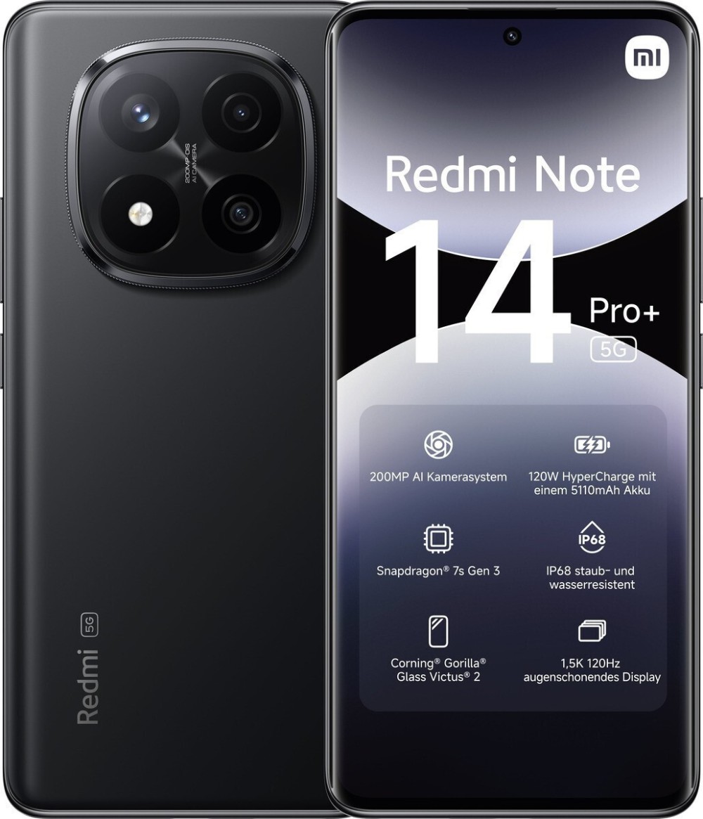 Xiaomi Redmi Note 14 Pro+ 5G Dual SIM (12GB/512GB) Midnight Black (ΕΓΓΥΗΣΗ ΑΝΤΙΠΡΟΣΩΠΕΙΑΣ)