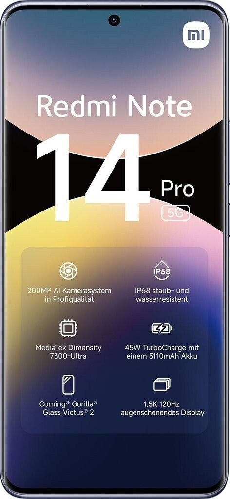 Xiaomi Redmi Note 14 Pro 5G Dual SIM (12GB/512GB) Lavender Purple (ΕΓΓΥΗΣΗ ΑΝΤΙΠΡΟΣΩΠΕΙΑΣ)