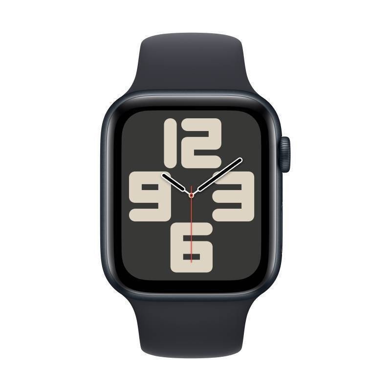 Apple Watch SE 2023 Aluminium 44mm Αδιάβροχο με Παλμογράφο (Midnight με Midnight Sport Band (S/M)) (MRE73QR/A)