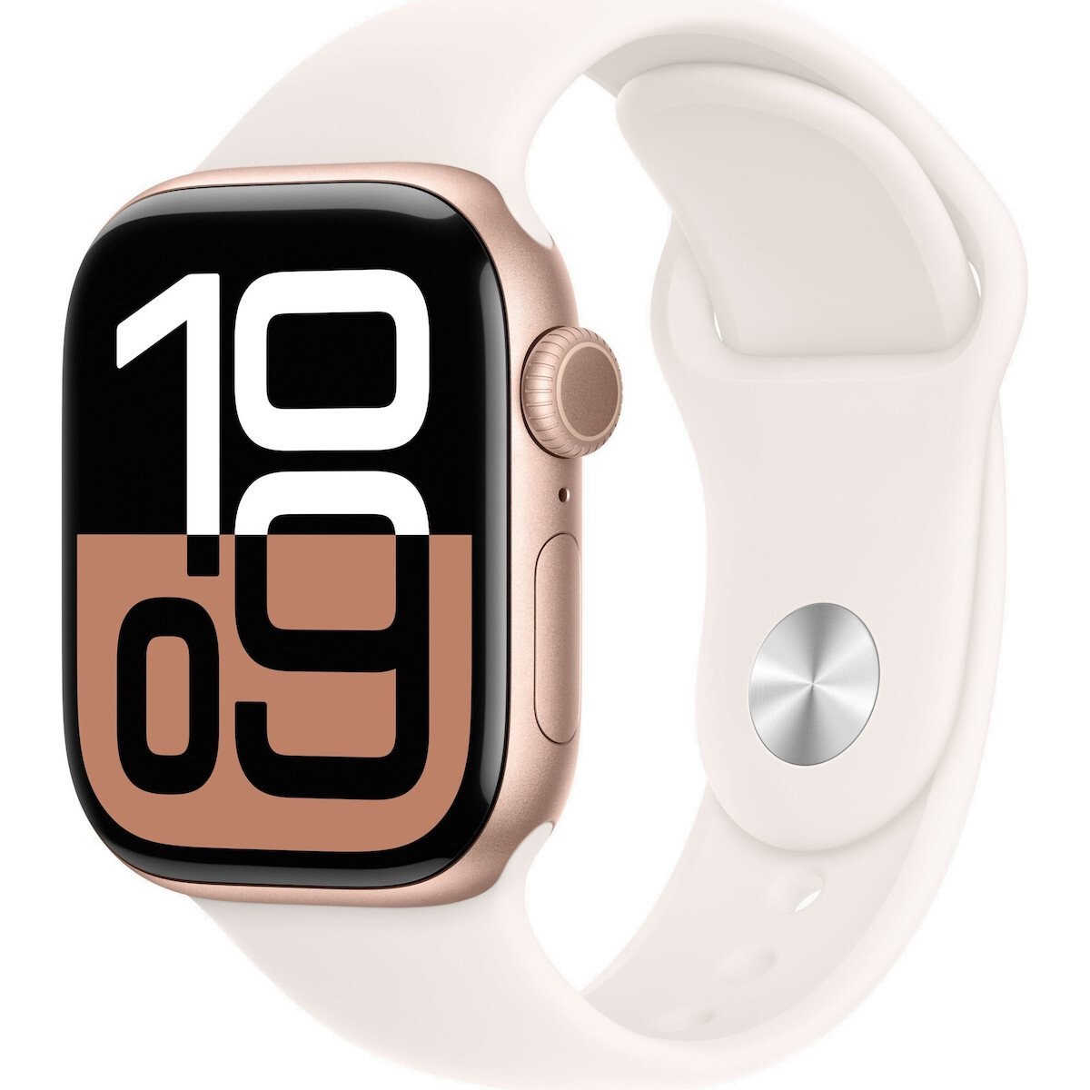 Apple Watch Series 10 Aluminium 42mm Αδιάβροχο με Παλμογράφο (Rose Gold με Light Blush Sport Band (S/M)) (ΕΓΓΥΗΣΗ ΑΝΤΙΠΡΟΣΩΠΕΙΑΣ)