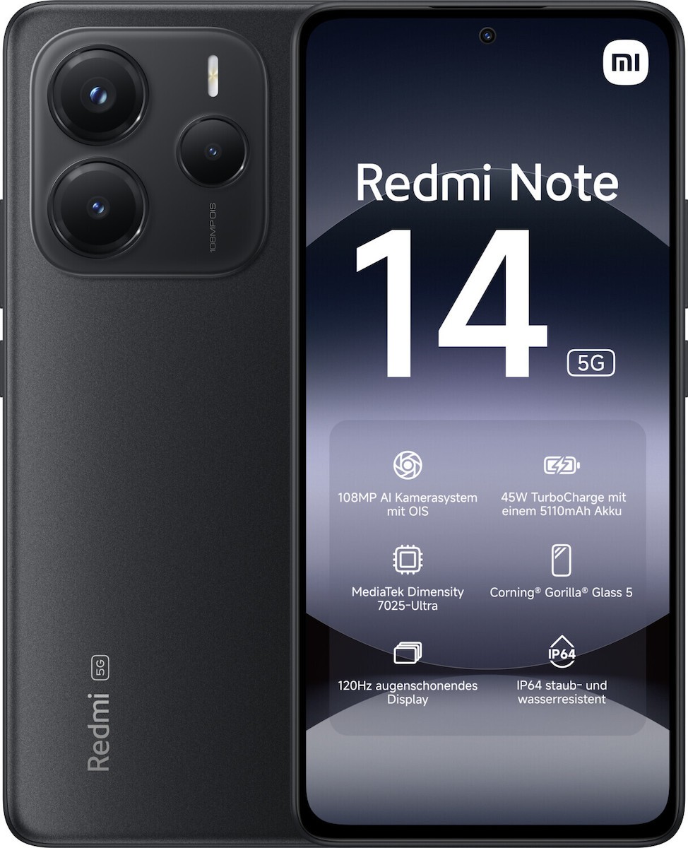 Xiaomi Redmi Note 14 5G Dual SIM (8GB/256GB) Midnight Black (ΕΓΓΥΗΣΗ ΑΝΤΙΠΡΟΣΩΠΕΙΑΣ)