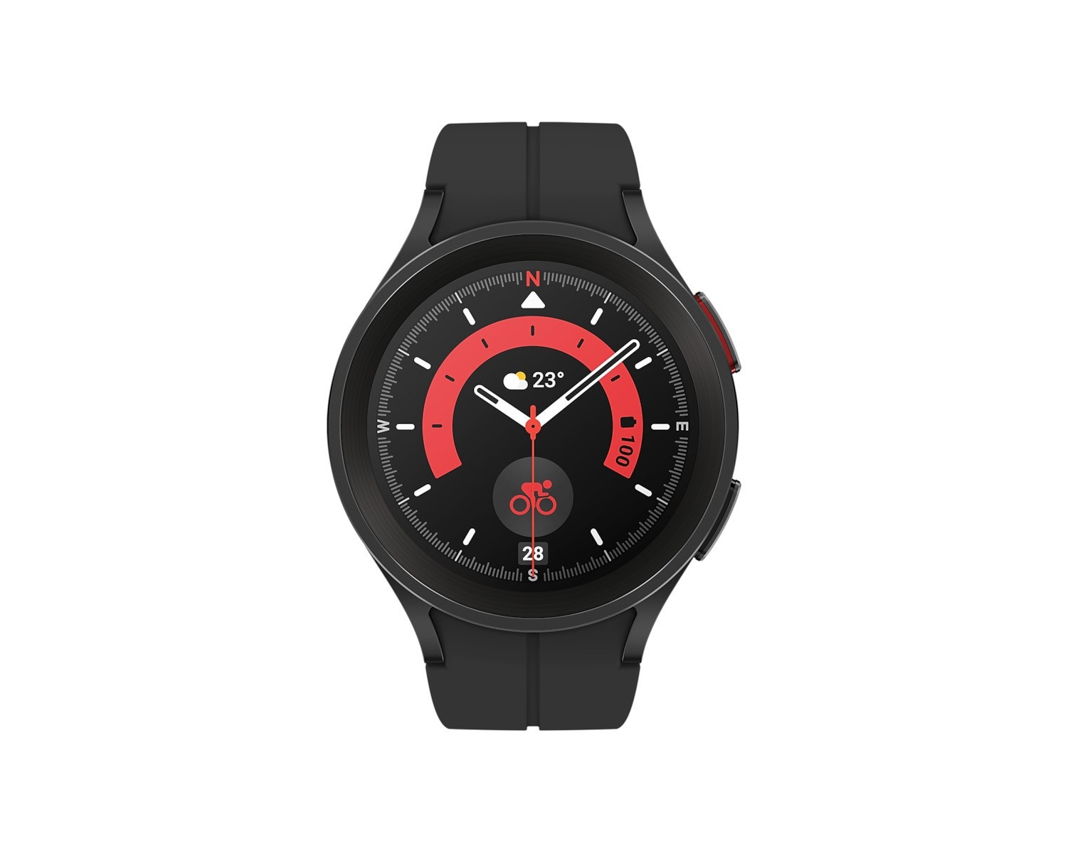 Samsung Galaxy Watch5 Pro Titanium 45mm Αδιάβροχο με Παλμογράφο (Black) (SM-R920NZKAEUE)