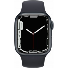 Apple Watch Series 7 Aluminium 41mm Αδιάβροχο με Παλμογράφο (Midnight) (MKMX3GK/A)