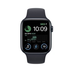 Apple Watch SE 2022 Aluminium 44mm Αδιάβροχο με Παλμογράφο (Midnight with Midnight Sport Band) (MNK03GK/A)
