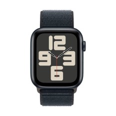 Apple Watch SE 2023 Aluminium 44mm Αδιάβροχο με Παλμογράφο (Midnight with Midnight Sport Loop) MREA3QR/A