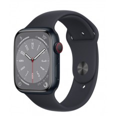 Apple Watch Series 8 Aluminium 41mm Αδιάβροχο με Παλμογράφο (Midnight with Midnight Sport Band) MNP53GK/A