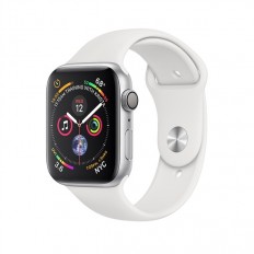 Apple Watch Series 4 GPS 44mm Silver Aluminium Case with Sport Band - White  MU6A2