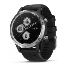 Garmin Fenix 5 Plus Multisport Watch , Silver with Black Band (010-01988-11)